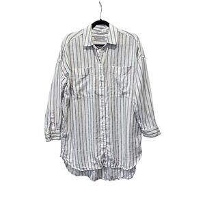 Everlane The Relaxed Shirt Dress Size S Striped Long Sleeve Button‎ Down